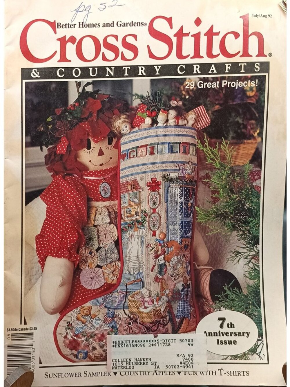 Better Homes & Gardens Cross Stitch & Country Crafts Magazine July/August 1992